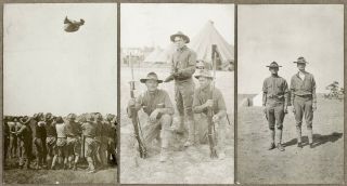 Three Pre - Ww I U.  S.  Army Soldier Rppc Postcards,  Circa 1907 - 1916