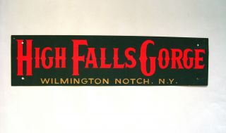 Fun Colorful Old High Falls Gorge Wilmington Notch Ny Advertising Sign