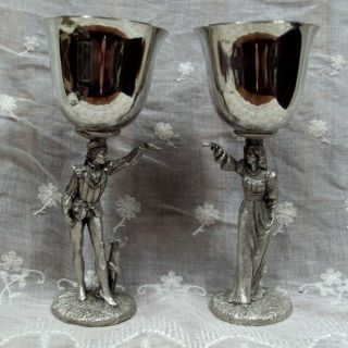 Gallo Pewter Wedding Chalices Goblets Cups Romeo & Juliet By Bob Maurus