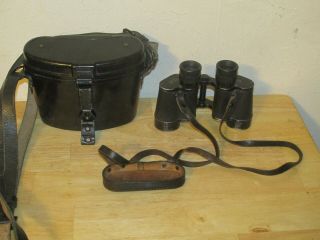Leitz Wetzlar Dienstglas Wwii German 6x30 Binoculars W/bakelite Case - Exc