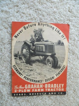 1930 Sears - Roebuck Graham - Bradley Farm Tractor - Sales Brochure