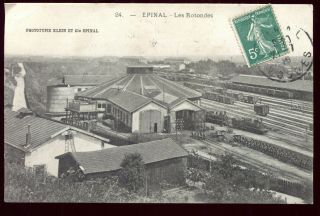 Cpa 88 Epinal - Les Rotondes (chemin De Fer - Train - Locomotive) 1910