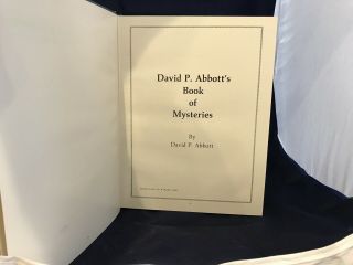 David P.  Abbott’s Book Of Mysteries 2