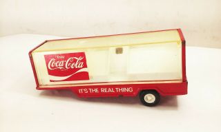 Vtg Buddy L Japan Coca Cola Delivery Semi Truck Trailer Tin Toy