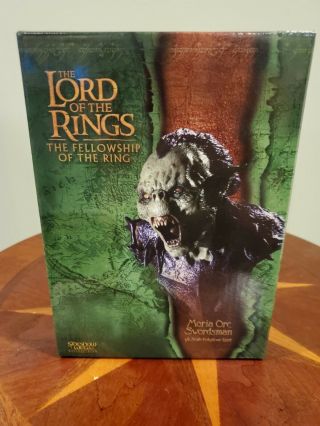 Moria Orc Swordsman Bust Lord Of The Rings Lotr Sideshow Weta 1/4 Scale