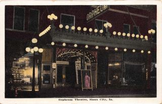 Postcard Orpheum Theatre In Sioux City,  Iowa 111065