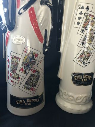 Vintage 1969 Ezra brooks King of Spades and Queen of Hearts decanter 2