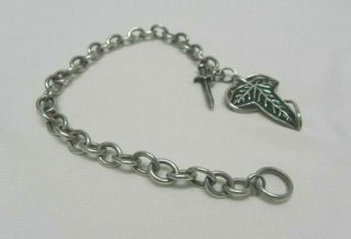 Lord Of The Rings Elven Leaf Charm Bracelet By Noble Sterling Silver Saves Pets