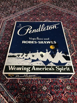 Pendleton Blanket Robes - Shawls Virgin Fleece Made In Usa Aztec 64” X 72” Tribute