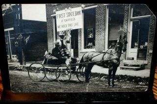 D528,  Seldom Seen Real Photo,  First State Bank Chatfield Mn 1908