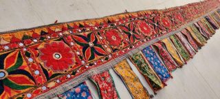 194 " X 19 " Ethnic Embroidery Rabari Tribal Tapestry Decor Door Valance Toran/trim