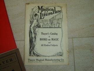 Vintage 1930s 3x Thayer Magical Literature Catalogues Magic Books & Goods Folder 2