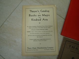 Vintage 1930s 3x Thayer Magical Literature Catalogues Magic Books & Goods Folder 3