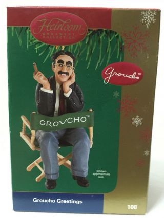 Groucho Marx Carlton Cards Ornament Groucho Greetings Tv Broadway Hollywood