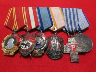 Order Of Lenin,  Order Of The Red Banner,  Two More Orders,  Auswitz Cross Award An