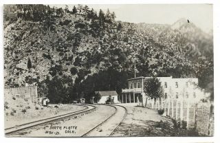 1910s Rppc View Of South Platte Colorado With Railroad