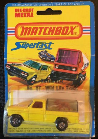 Matchbox Superfast Rolamatic 57 Wild Life Truck On Blisterpack 1976