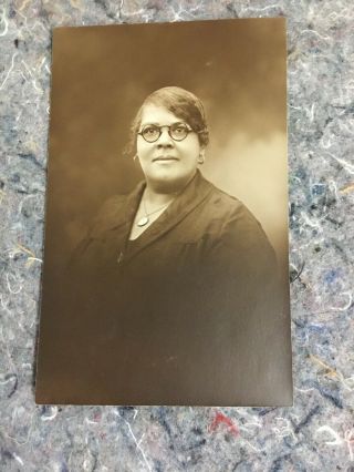 1926 - 40’s Azo Rppc Real Photo Postcard Of African American Woman