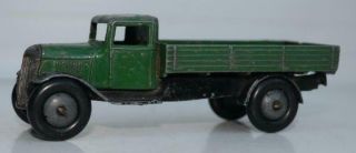 Tta - Dinky Toys - 25 Series Dropside Truck - Green / Smooth Hubs