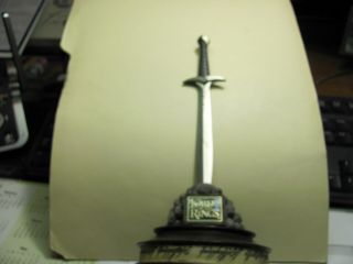 Lord Of The Rings Sting Sword,  1/3 Scale Miniature Collectable With Stand