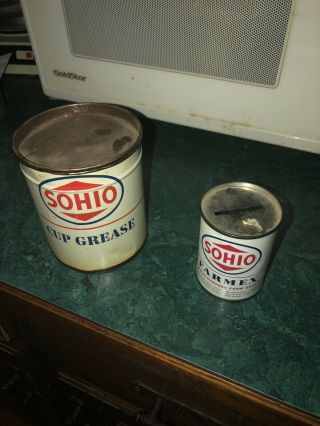 Sohio Farmex 3 Inch Bank And Sohio Cup Of Grease Can
