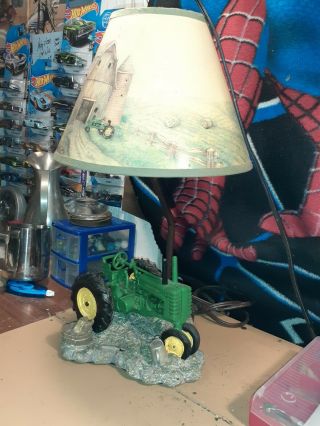 John Deere Tractor Lamp w/Shade 3