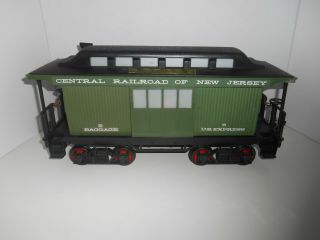Baggage Train Car A Jim Beam Decanter Bottle Green And Black { Empty)