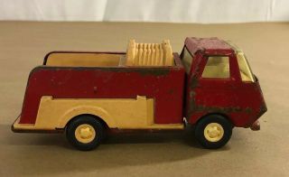 Vintage Tonka Red Fire Truck Pressed Steel Metal 55250 Tan Plastic D8