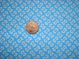 Tiny Bows Full Vtg Feedsack Quilt Sewing Doll Clothes Craft Fabric Bluenavy