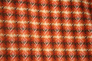 Vintage PENDLETON 100 Pure Virgin Wool Throw - Blanket 54 x 54 burnt orange brown 2