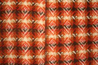 Vintage PENDLETON 100 Pure Virgin Wool Throw - Blanket 54 x 54 burnt orange brown 3
