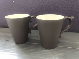 Starbucks 2012 Tazo 16 Oz Coffee Tea Cup Mug Set Of 2.  Rococo Scroll Handle