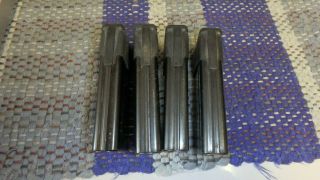 Four Wwii M - 1 Carbine 10 Round Magazines With Rubber Protective Caps