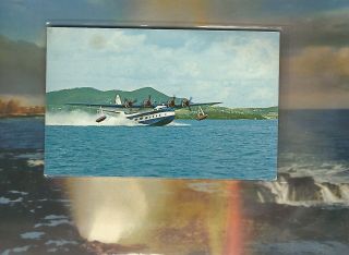 Antilles Air Boats Airlines Issued Vought - Sikorsky Vs 44a Flying Boat Postcard