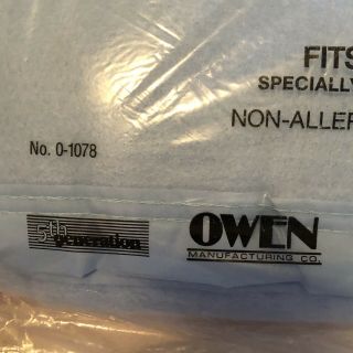 Vintage Owen Blue Blanket 72 x 90 Full or Twin Size Beds NOS Made in USA 3