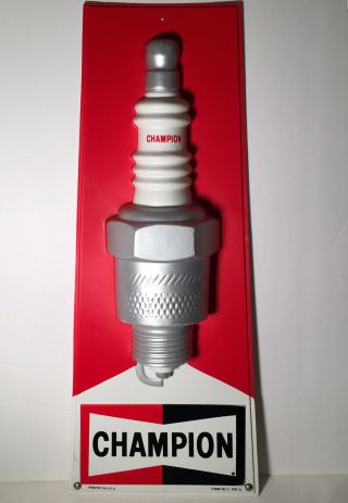 Champion Spark Plug Gas Station Sign.  Sparkplug Retro