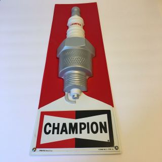 Champion Spark Plug Gas Station Sign.  Sparkplug Retro 2