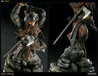 Lord of the rings Gimli Exclusive Sideshow statue.  NIB Hobbit 3