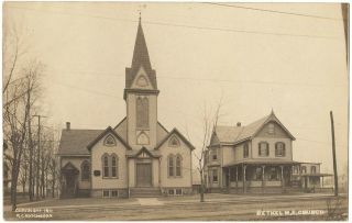Rppc Real Photo Postcard Of The M.  E.  Church 1911 Bethel,  Pa.  Lebanon County
