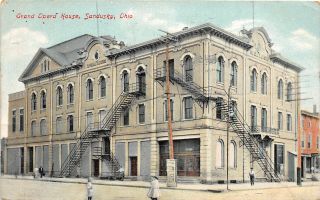 H3/ Sandusky Ohio Postcard 1908 Grand Opera House Building