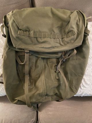 Vintage 40s Wwii Usmc Us Marine Coprs Jungle Feild Pack Backpack Rucksack.