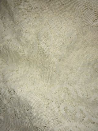 Vintage Curtains 2 Panels Lace Cream Floral Sheer 41 " W X 80 " L Country Beauty