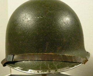 Wwii M1 Helmet,  Late Version Post War With Westinghouse Liner,