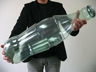 Huge Large Tall 24 " Coke Bottle Coin Storage Piggy Bank Money Safe Decor Plastic