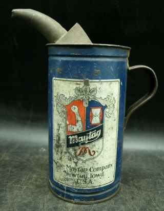Vintage Maytag Company Newtown,  Iowa Fuel Oil Mixing Can (p3)