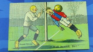 Donald Mcgill Postcard 1908 Fc Barcelona Football Shirt ? Goalkeeper Well Headed