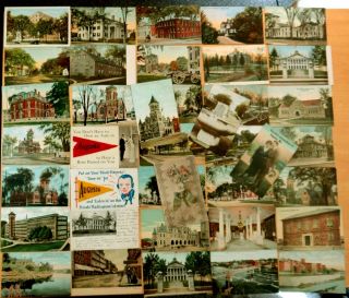 39 Postcards All From Augusta Maine Me Kennebec Co.  2 Felt Pennants 1905 - 1920 