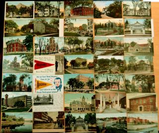 39 Postcards All from AUGUSTA Maine ME Kennebec Co.  2 FELT PENNANTS 1905 - 1920 ' s 4