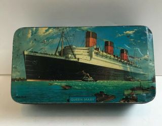 Vintage Bensons English Candies Rms Queen Mary Tin Box