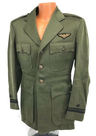 Wwii Us Navy Pilots Aviator Green Dress Jacket